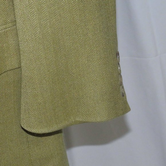 Gieves & Hawkes Claridge Silk Blend Barley Herringbone Two Button Sport Coat 42R - Picture 7 of 11